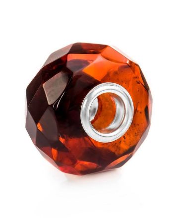 Faceted Amber Ball Charm, image 