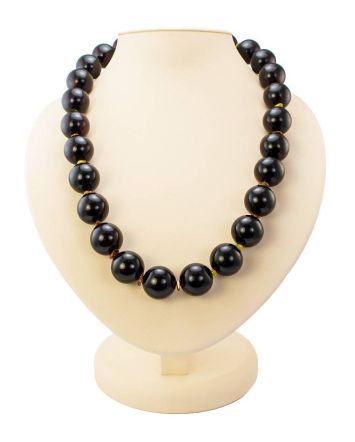 Cherry Amber Ball Beaded Necklace The Ariadna, image 