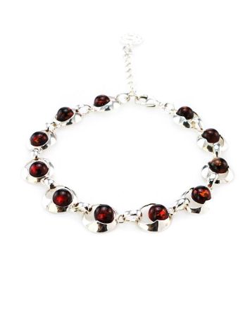 Amber Link Bracelet In Sterling Silver The Orion, image 