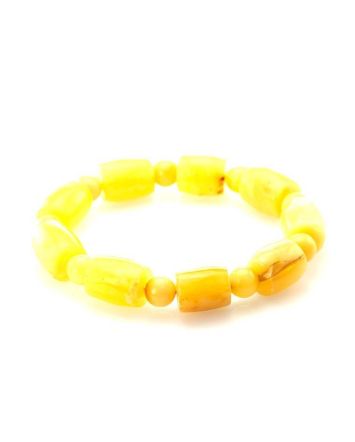 Honey Amber Beaded Designer Bracelet, image 