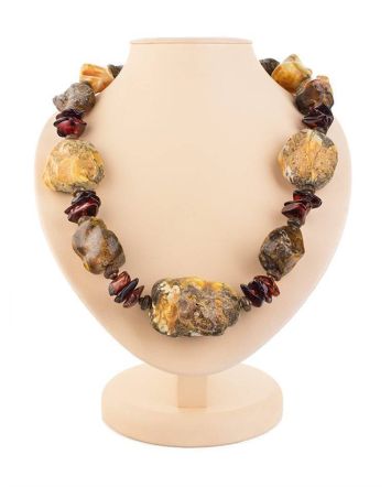 Raw Amber Beads With Brass The Indonesia, image 