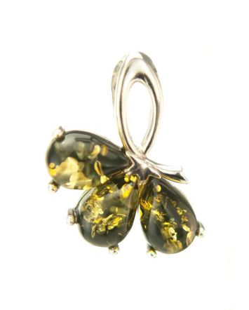 Floral Amber Pendant In Sterling Silver The Dandelion, image 