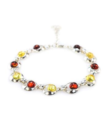 Amber Link Bracelet In Sterling Silver The Orion, image 