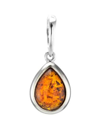 Drop Amber Pendant In Sterling Silver The Fiori, image 