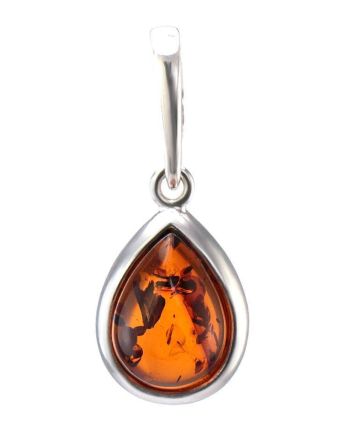Drop Amber Pendant In Sterling Silver The Fiori, image 