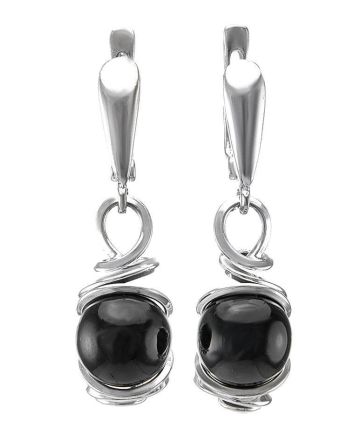 Drop Amber Earrings In Sterling Silver The Flamenco, image 