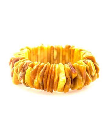 Honey Amber Beaded Stretch Bracelet The Tangerine, image 