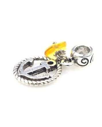 Metal Charm With Lemon Amber The Anchor, image 