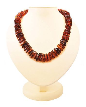Cherry Amber Beaded Necklace, image 