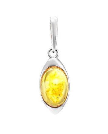 Luminous Lemon Amber Pendant In Sterling Silver The Amaranth, image 
