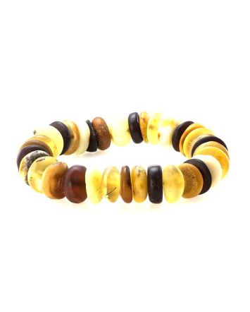 Multicolor Amber Designer Stretch Bracelet, image 