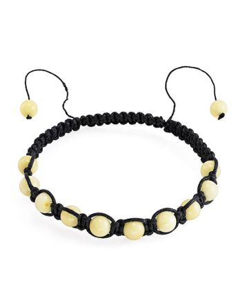 Honey Amber Designer Shamballa Bracelet, image 