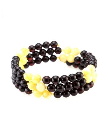 Amber Ball Beaded Wrap Bracelet The Ariadna, image 