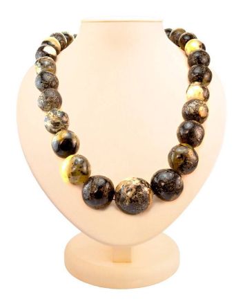 Black Amber Statement Necklace The Meteor, image 