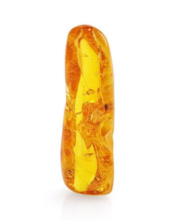 Elongated Amber Stone With Inclusions, image 