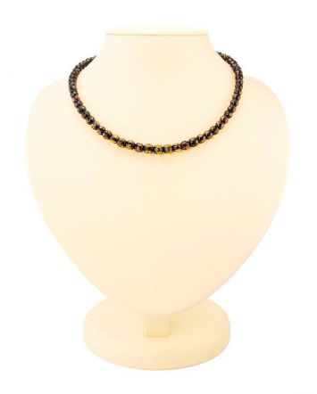 Faceted Amber Beaded Necklace The Prague, image 