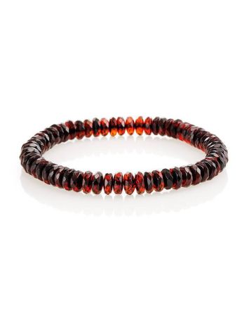 Cherry Amber Elastic Bracelet The Prague, image 