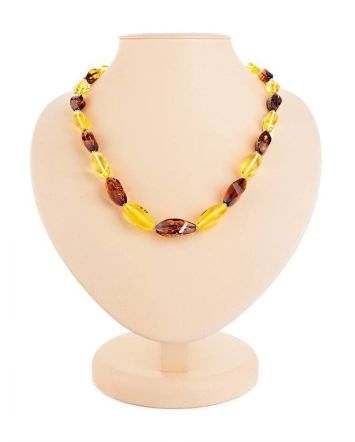 Multicolor Amber Beaded Necklace, image 