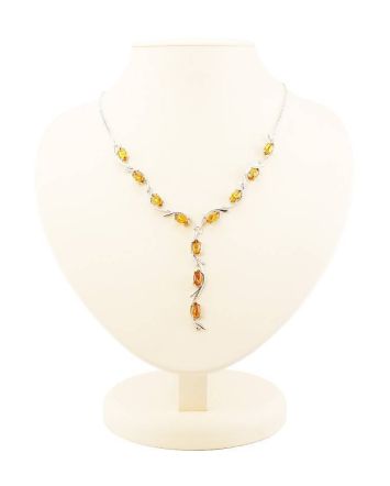 Amber Necklace In Sterling Silver The Verbena, image 