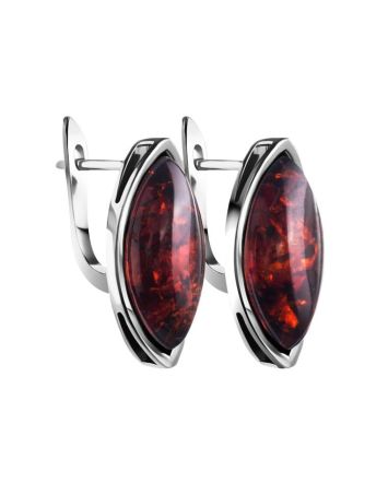 Amber earrings In Sterling Silver The Amaranth, image 