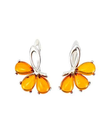 Amber Earrings In Sterling Silver The Dandelion, image 