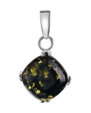 Laconic Amber Pendant In Sterling Silver The Byzantium, image 
