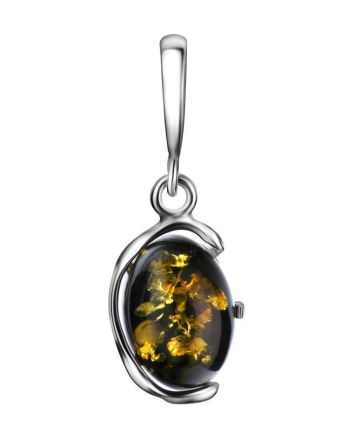 Oval Amber Pendant In Sterling Silver The Vivaldi, image 