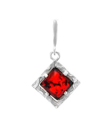 Geometric Amber Pendant In Sterling Silver The Hermitage, image 