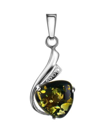 Green Amber Pendant In Sterling Silver The Acapulco, image 