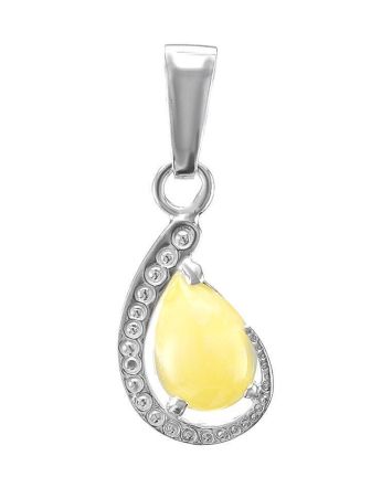 Honey Amber Pendant In Sterling Silver The Acapulco, image 