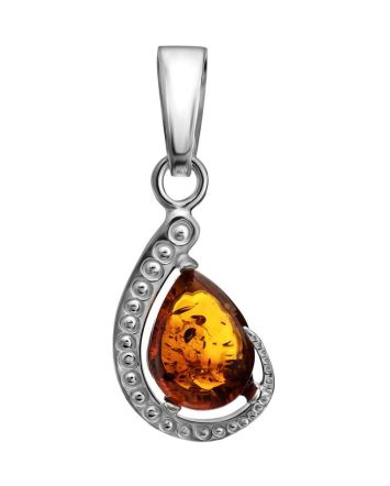 Cognac Amber Pendant In Sterling Silver The Acapulco, image 