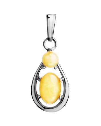 Honey Amber Pendant In Sterling Silver The Prussia, image 