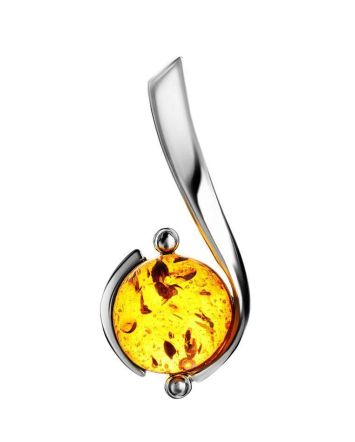 Amber Pendant In Sterling Silver The Sphere, image 