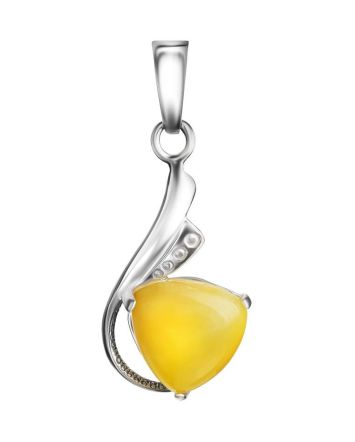 Honey Amber Pendant In Sterling Silver The Acapulco, image 