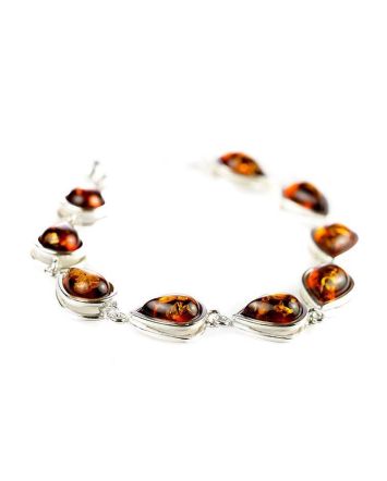 Link Amber Bracelet In Sterling Silver The Fiori, image 
