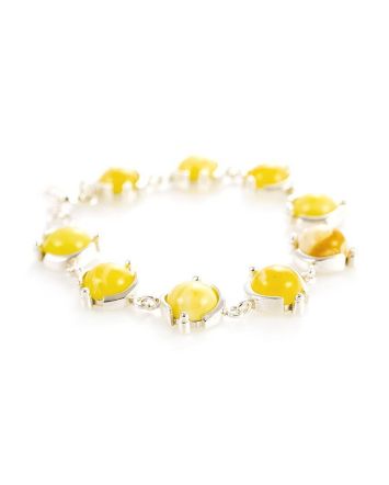 Link Amber Bracelet In Sterling Silver The Sphere, image 