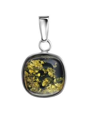 Green Amber Pendant In Sterling Silver The Copenhagen, image 