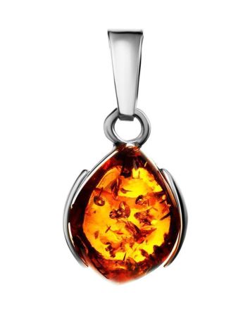 Cognac Amber Pendant In Sterling Silver The Cat's Eye, image 