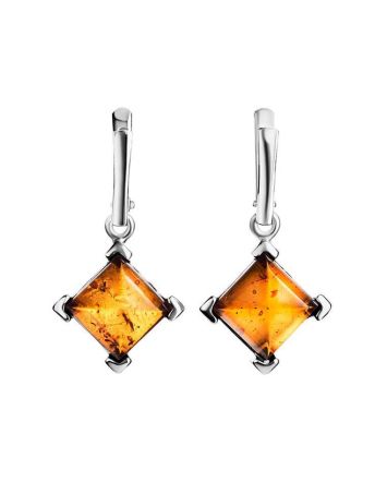 Amber Earrings In Sterling Silver The Athena, image 