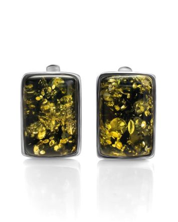 Green Amber Earrings In Sterling Silver The Copenhagen, image 