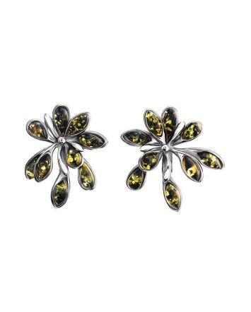 Amber Earrings In Sterling Silver The Dahlia, image 