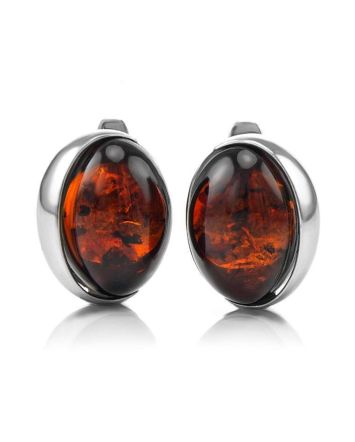 Lovely Amber Earrings In Sterling Silver The Suite, image 
