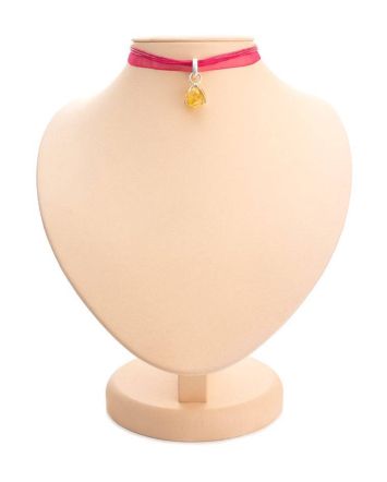 Lemon Amber Choker In Sterling Silver The Flamenco, image 