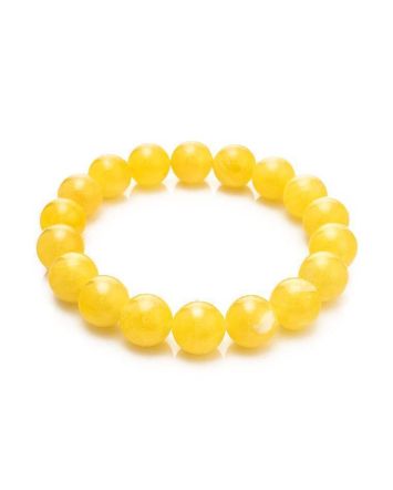 Honey Amber Ball Beaded Bracelet, image 