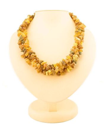 Raw Amber Beaded Necklace, image 