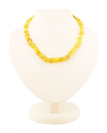 Raw Amber Beaded Necklace, image 