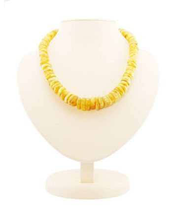 Honey Amber Beaded Necklace, image 