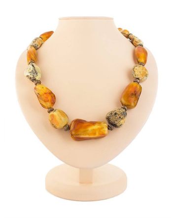 Unique Amber Beaded Necklace The Indonesia, image 