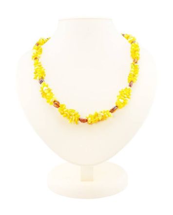 Multicolor Amber Beaded Necklace, image 