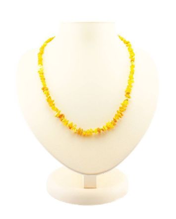 Honey Amber Beaded Necklace, image 